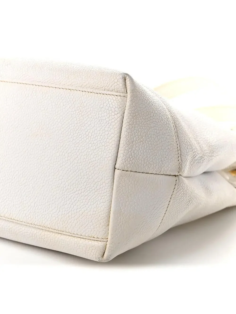Chanel Caviar Cc Shoulder Bag White #321914C82B